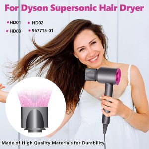 Smoothing Nozzle Attachment for Dyson Supersonic Hair Dryer HD01 HD02 HD03 Replacement Part 967715-01 Black — view 6
